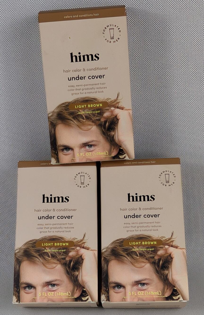 Hims Hair Color & Conditioner Under Cover Light Brown 5oz Lot of 3